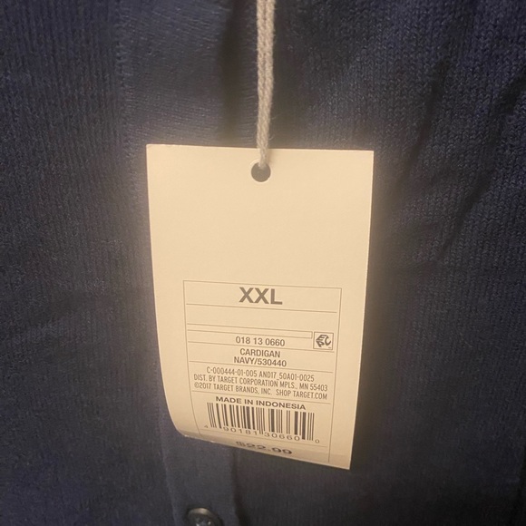 A.n.d ea wy navy cardigan Sz XXL NWT - Picture 2 of 3